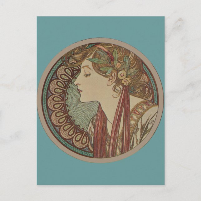 Laurel by Alphonse Mucha Postcard (Front)