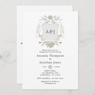 Laurel Crest Monogram Lakeside Engagement Party Invitation