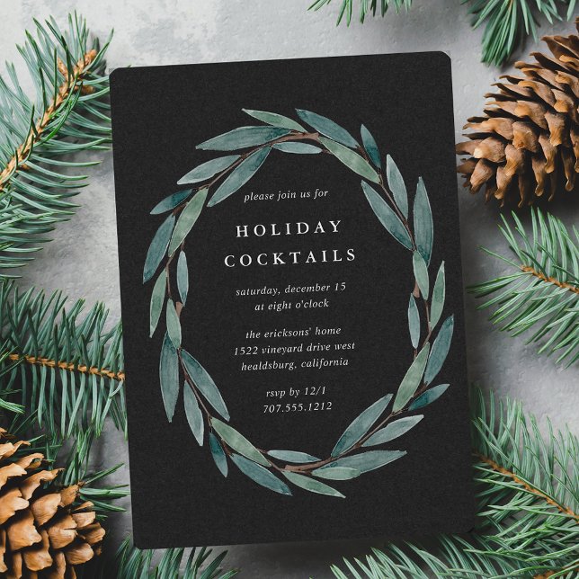 Laurel d'hiver | Invitation Fête de Vacances (Créateur téléchargé)