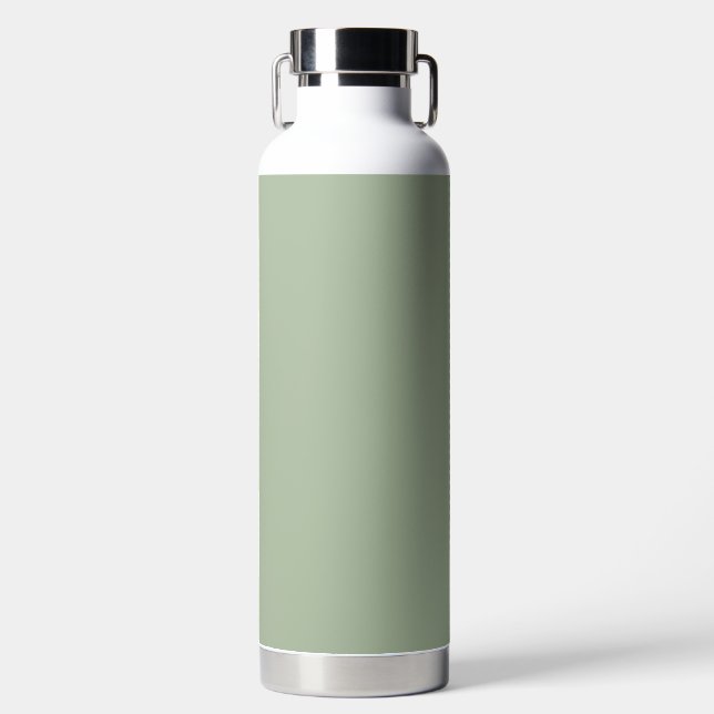 Laurel Green Solid Colour Water Bottle (Front)