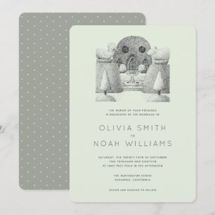 Laurel Green Topiary Garden Invitations de mariage