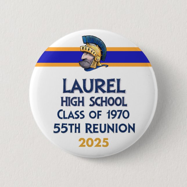 Laurel High Class of 1970 55th Reunion Button (Front)