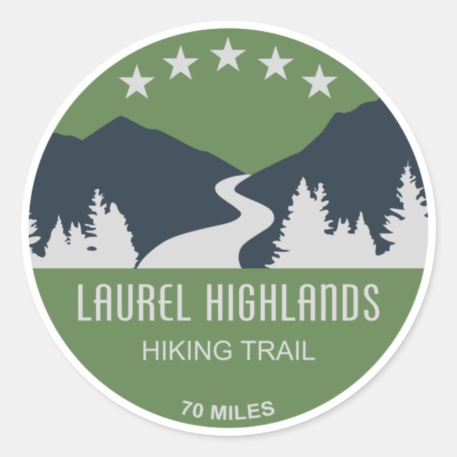 Laurel Highlands Hiking Trail Classic Round Sticker (Front)