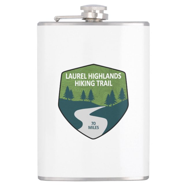 Laurel Highlands Hiking Trail Hip Flask (Front)
