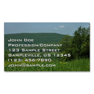 Laurel Highlands Pennsylvania Summer Photography Magnetic Business Card