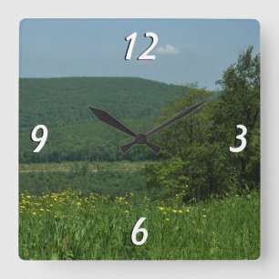 Laurel Highlands Pennsylvania Summer Photography Square Wall Clock
