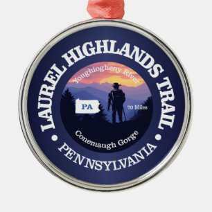 Laurel Highlands Trail (rd2) Metal Ornament