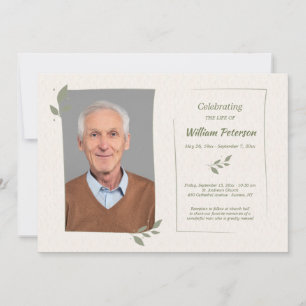 Laurel Leaf Frame Celebration of Life Card