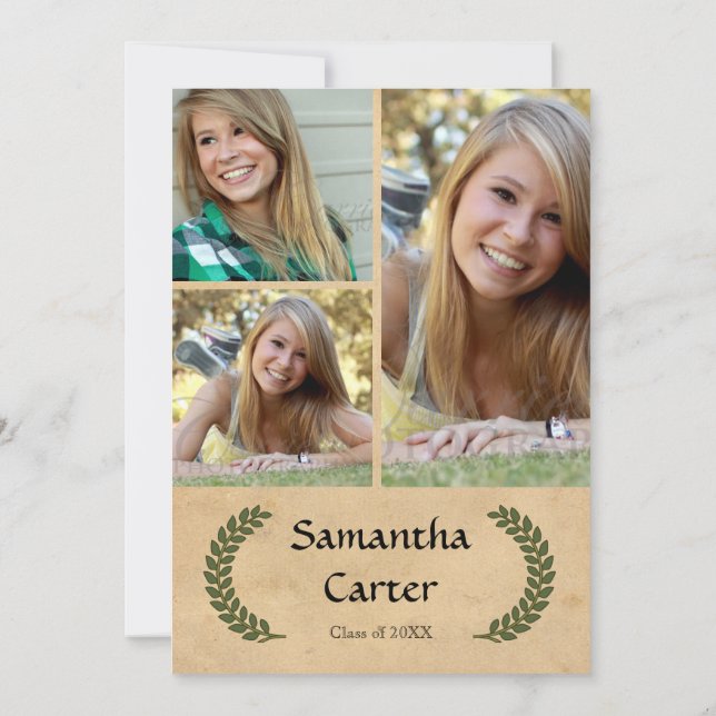 Laurel Leaf - Graduation Announcement (Back)