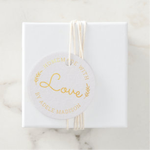 Laurel Leaves Handmade With Love Favour Tags