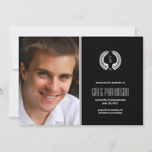 Laurel Monogram Graduation Announcement