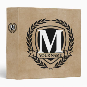 Laurel Monogramme Design 3 Cercles Classeur