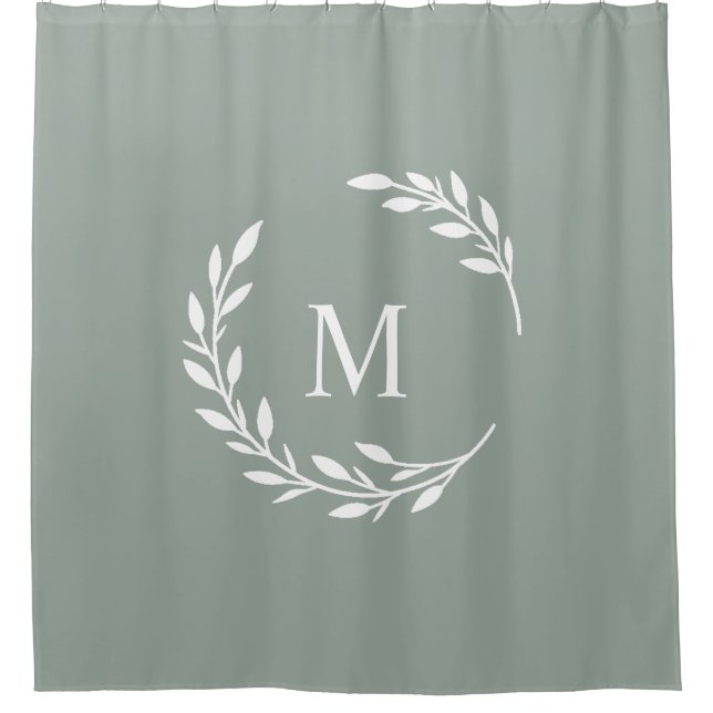 Laurel Monogrammed Douche Rideau (Devant)