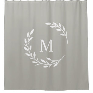 Laurel Monogrammed  Shower Curtain