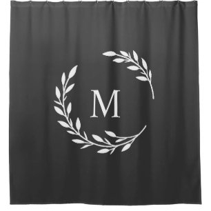 Laurel Monogrammed Shower Curtain