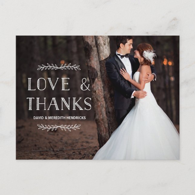 Laurel Whimsy | Photo Thank You Postcard (Front)