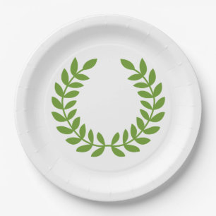 Laurel Wreath (Ancient Greek Symbol) Paper Plate