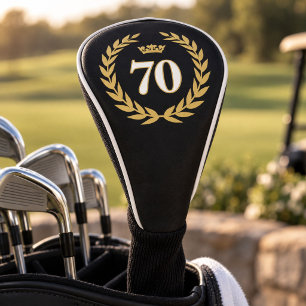 Laurel Wreath and Crown 70th Birthday Golf Head Cover