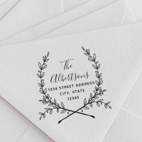 Laurel Wreath Calligraphy Name Return Address