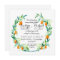 Laurel Wreath Kumquat Leaf Branch Modern Square