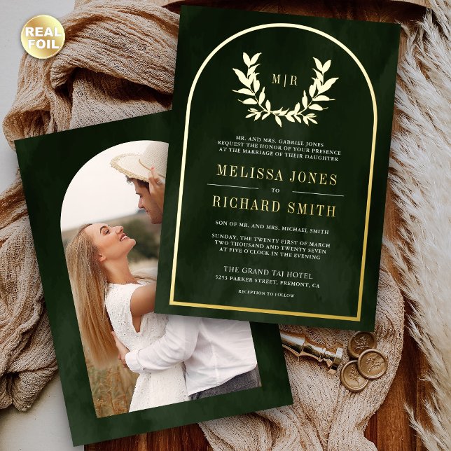 Laurel Wreath Leaves Olive Green Wedding Gold (Creator Uploaded)