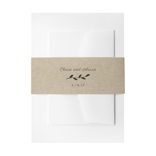 Laurel Wreath Wedding Collection   Belly Band Invitation Belly Band