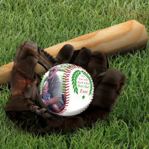 Laurel Wreath Your Photo Baseball Best Dad