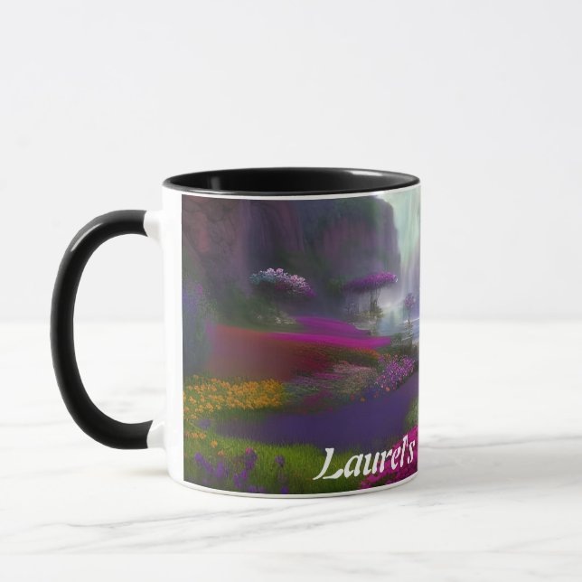 Laurel's Morning Tea Personalized Customizable Mug (Left)