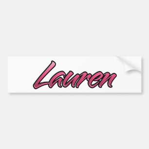 Lauren faded pink sticker