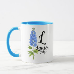 Lauren – July Birth Flower Larkspur Mug