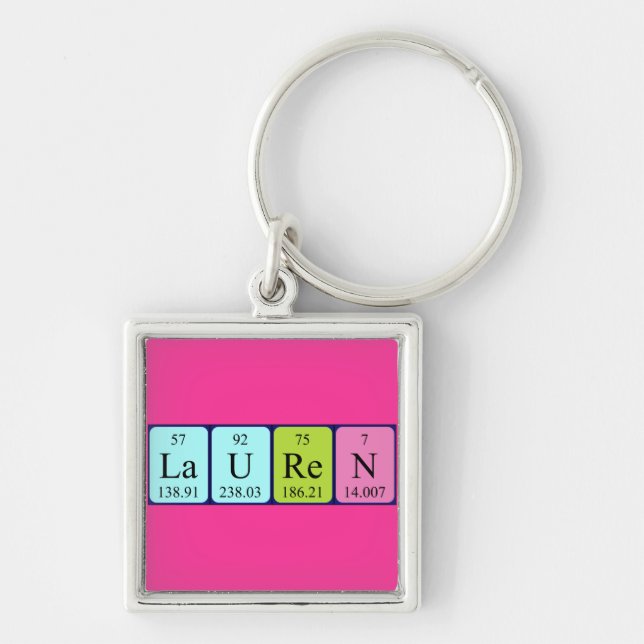 Lauren periodic table name keyring (Front)