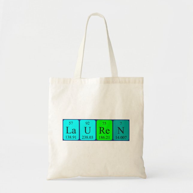 Lauren periodic table name tote bag (Front)