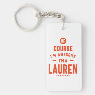 Lauren Personalized Name Birthday Gift Keychain