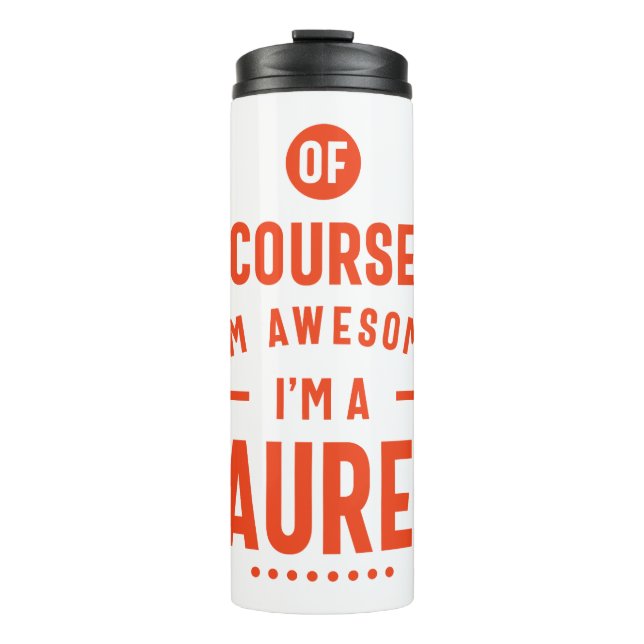 Lauren Personalized Name Birthday Gift Thermal Tumbler (Front)