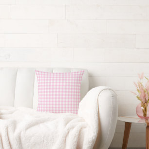Lauren Pink Plaid Throw Pillow