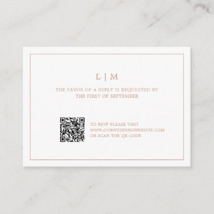 Lauren Rose Gold Monogram Elegant Wedding Card