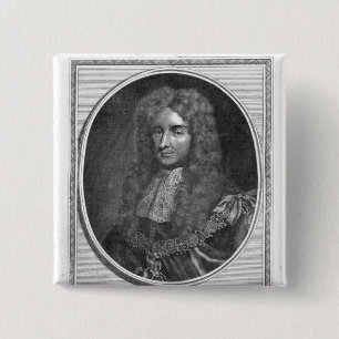 Laurence Hyde, 1st Earl of Rochester 2 Inch Square Button