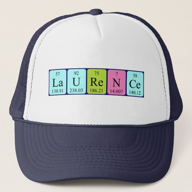 Laurence periodic table name hat (Front)