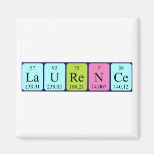 Laurence periodic table name magnet