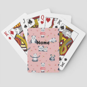 Lauren's Pandas - Personalized   Playing Cards
