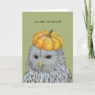 Laurent the Ural owl greeting card