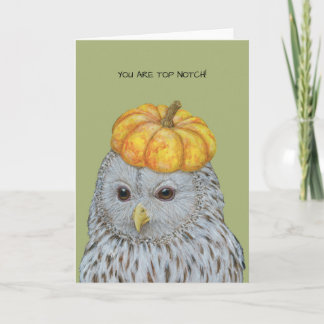 Laurent the Ural owl greeting card
