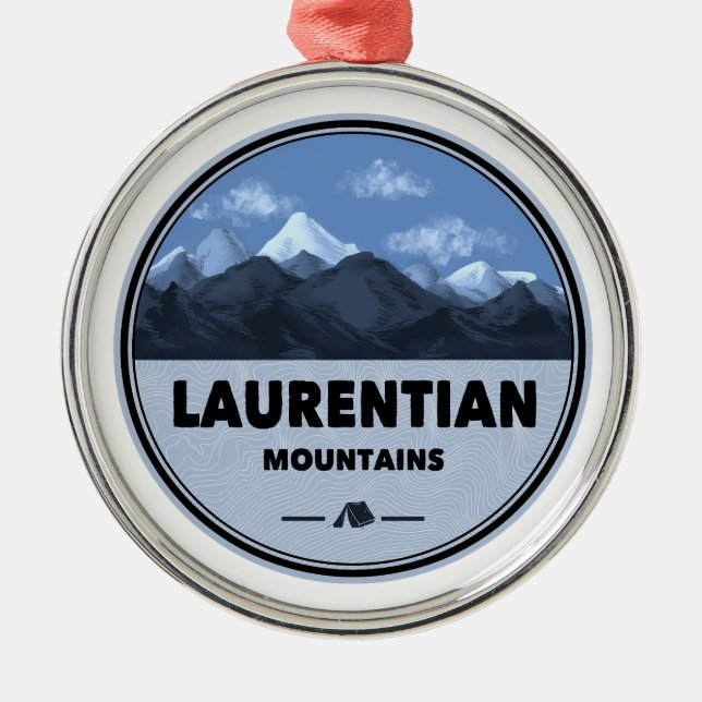 Laurentian Mountains Quebec Canada Camping Metal Ornament (Front)