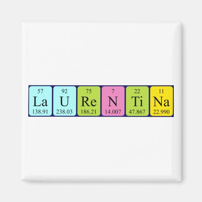 Laurentina periodic table name magnet (Front)
