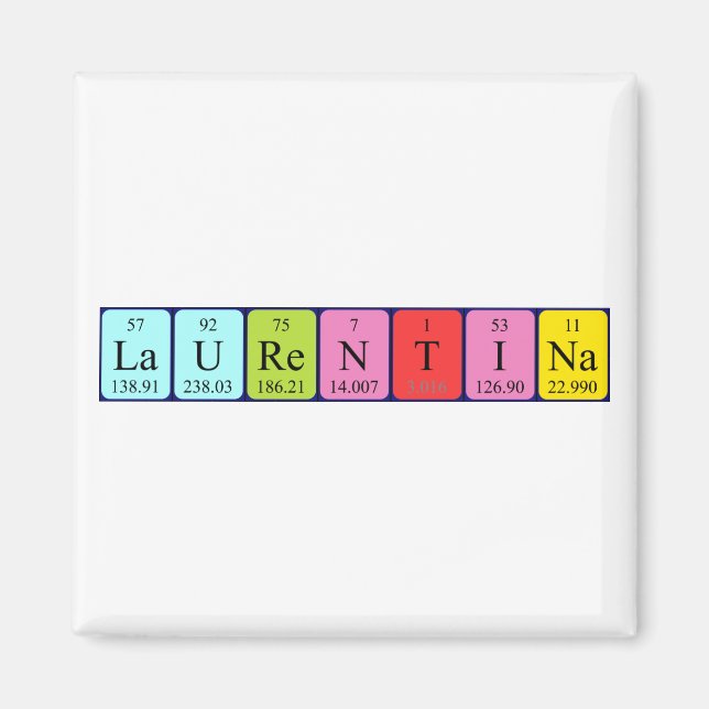 Laurentina periodic table name magnet (Front)