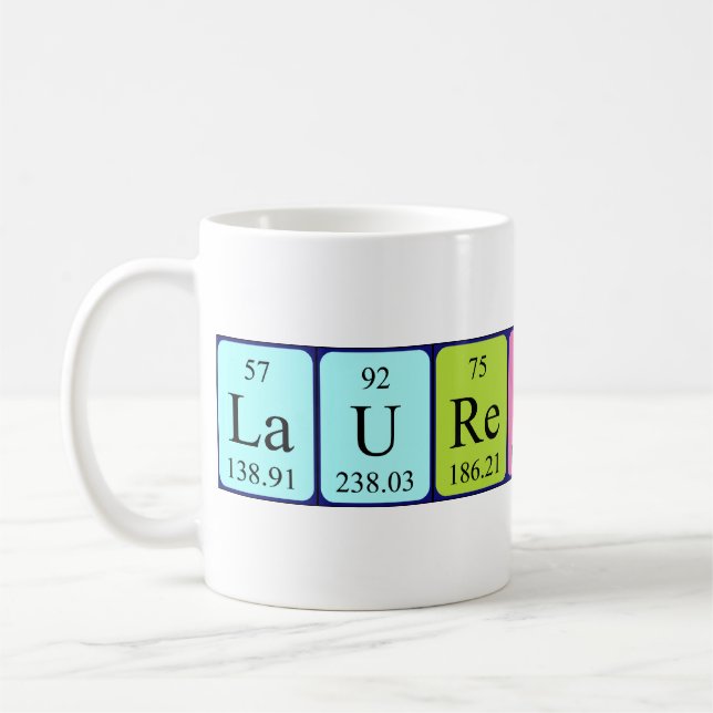 Laurentyna periodic table name mug (Left)
