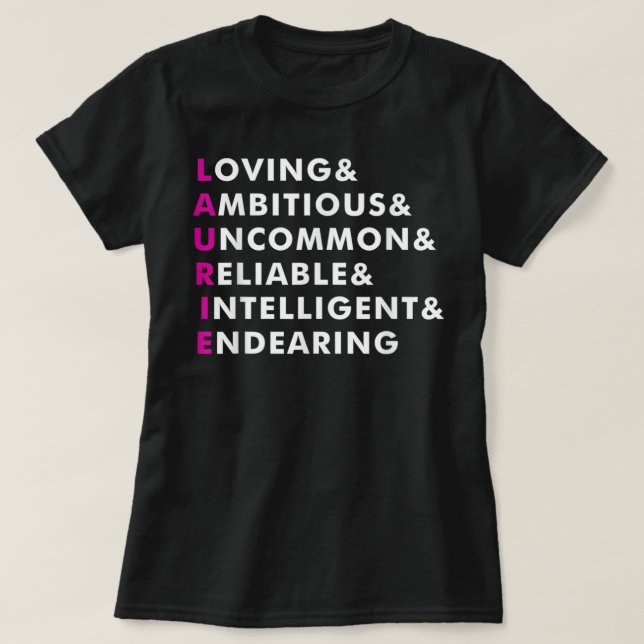 Laurie Name Shirt Personalized Gift  (Design Front)