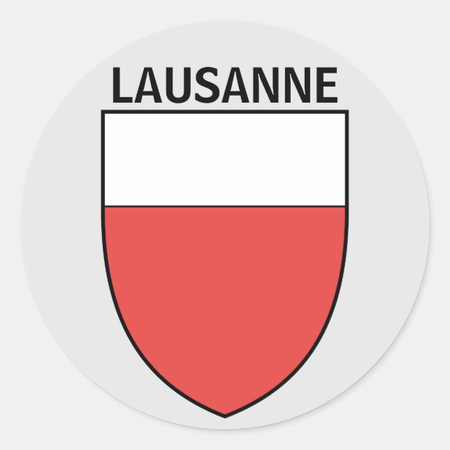 Lausanne coat of arms, SWITZERLAND  Classic Round Sticker (Front)