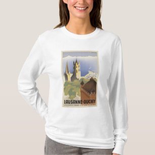 Lausanne Ouchy Switzerland Vintage Europe T-Shirt