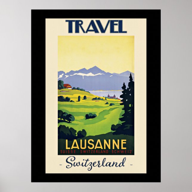 Lausanne, poster de voyage Suisse (Devant)